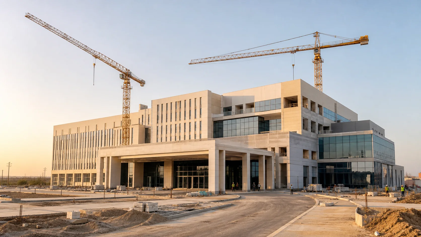 Representative hospital construction imagery